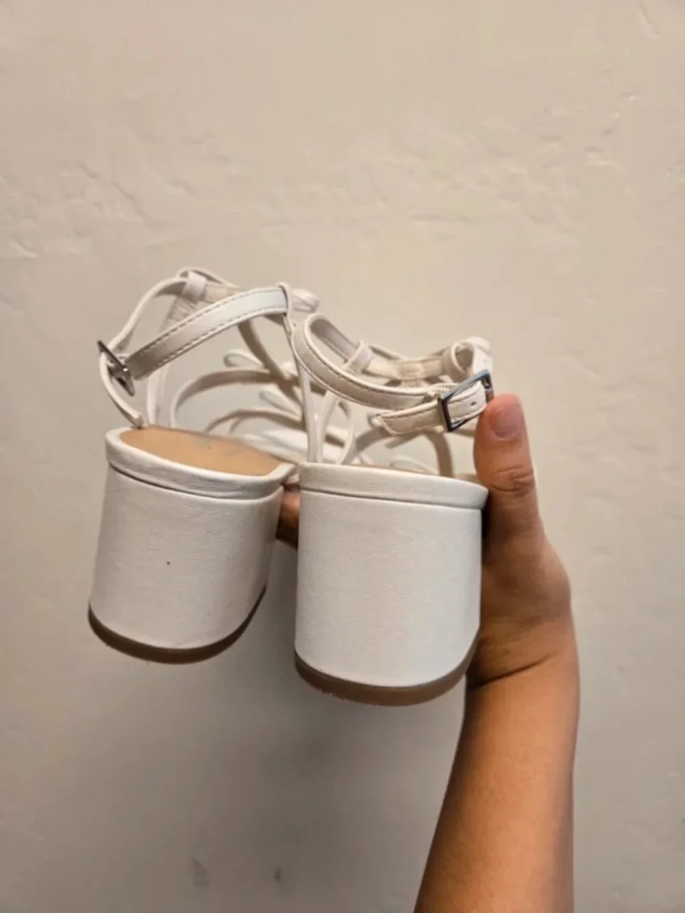 Women's white heels